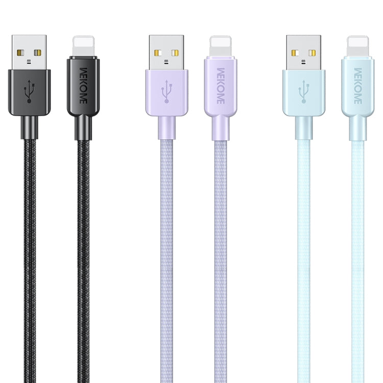 WEKOME WDC-03 Tidal Energy Series 2.4A Cavo dati intrecciato da USB a 8 pin, lunghezza: 1 m, USB to 8 Pin