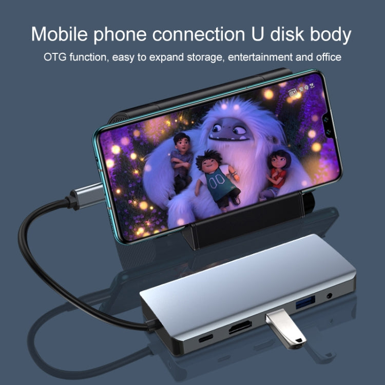 RJ45 12 in 1 + PD da 100 W + SD/TF + USB 3.0x5+ HDMI + VGA + adattatore HUB da 3,5 mm ad AUX di tipo C, 12 in 1