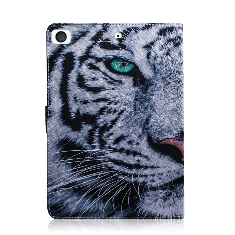 Custodia in pelle con chiusura orizzontale modello tigre per iPad Mini (2019) / 4/3/2/1, con supporto, slot per carte e portafoglio, For iPad Mini (2019) / 4 / 3 / 2 / 1