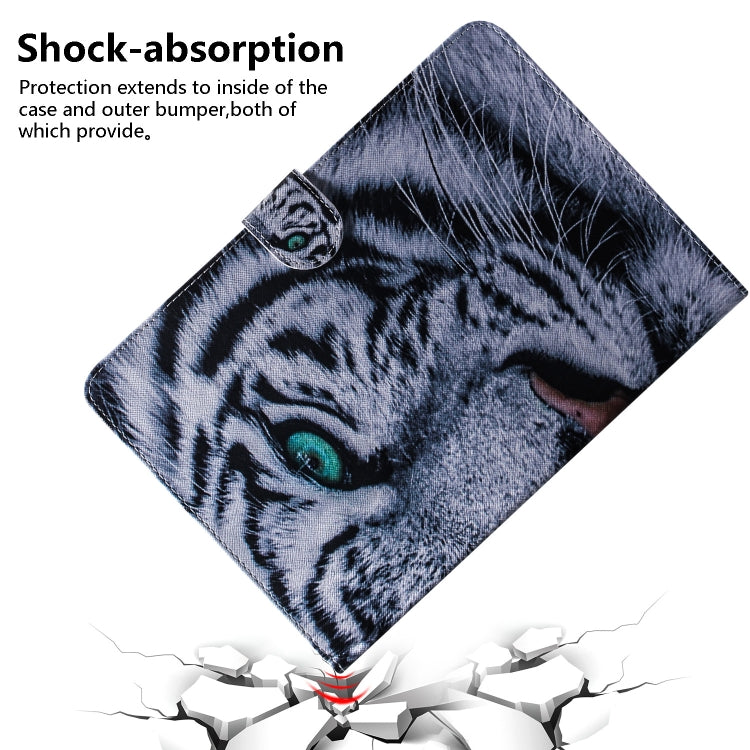 Custodia in pelle con chiusura orizzontale modello tigre per iPad Mini (2019) / 4/3/2/1, con supporto, slot per carte e portafoglio, For iPad Mini (2019) / 4 / 3 / 2 / 1