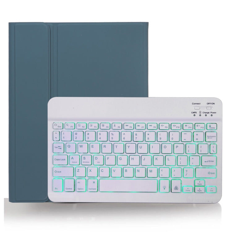X-11BS Custodia tablet staccabile con tastiera Bluetooth in pelle tinta unita per iPad Pro 11 pollici 2020/2018, con slot per penna e retroilluminazione, White Keyboard