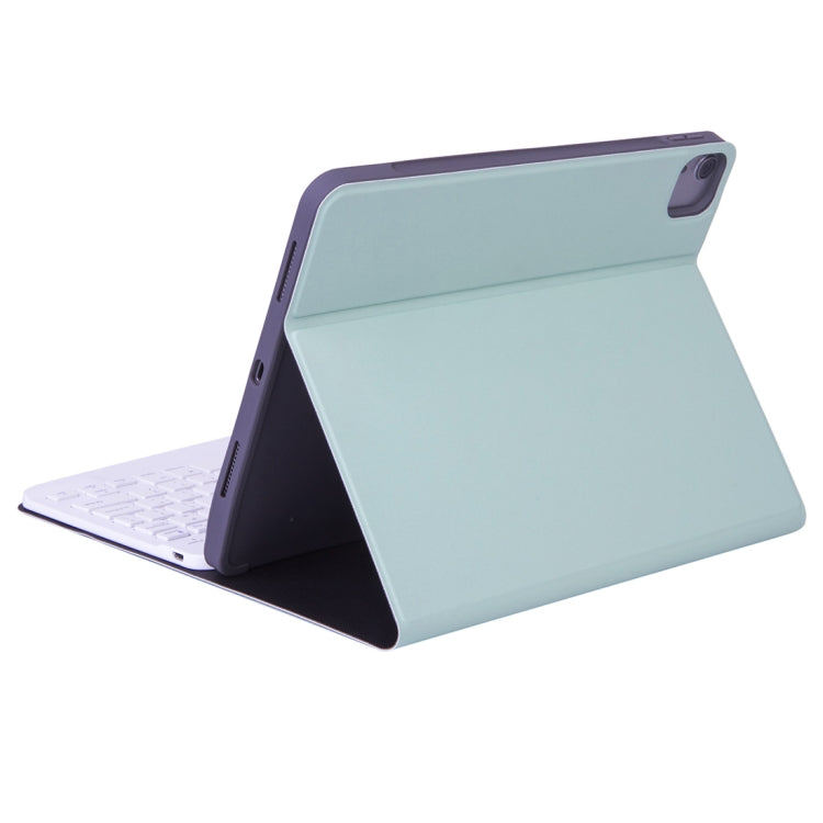 X-11BS Custodia tablet staccabile con tastiera Bluetooth in pelle tinta unita per iPad Pro 11 pollici 2020/2018, con slot per penna e retroilluminazione, White Keyboard