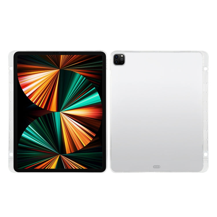 Per iPad Pro 12.9 2022/2021 Custodia protettiva antigoccia in silicone TPU trasparente all-inclusive con slot per penna, For iPad Pro 12.9 2022 / 2021