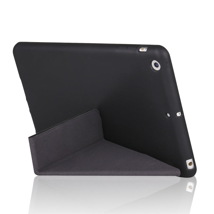 Custodia in pelle a copertura totale con texture PU+ gel di silice Millet per iPad Mini 2019, con supporto multi-pieghevole