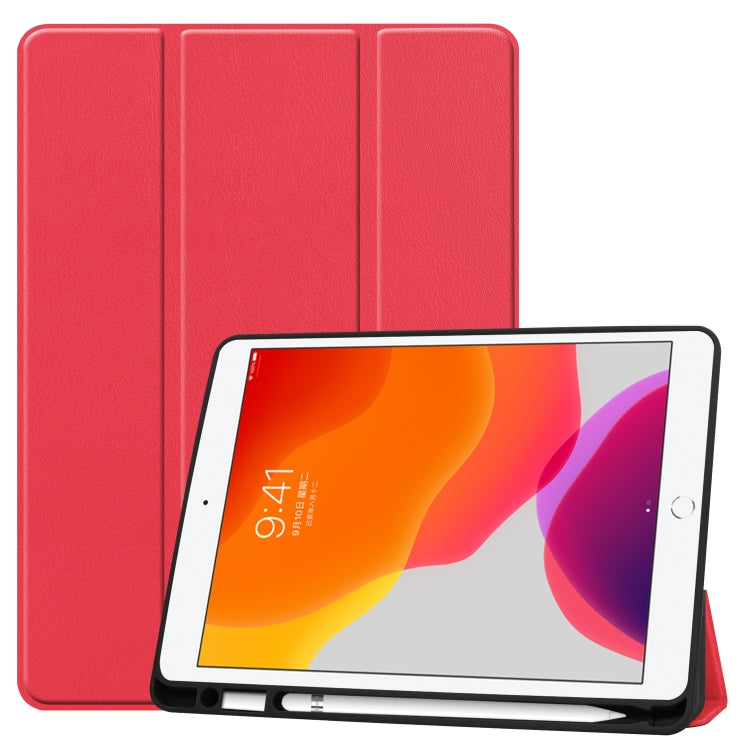 Per iPad 10.2 2021/2020/2019 Custer Texture Custodia in pelle Smart TPU con vibrazione orizzontale con funzione di sonno/sveglia e supporto triplo pieghevole e slot per penna, For iPad 10.2