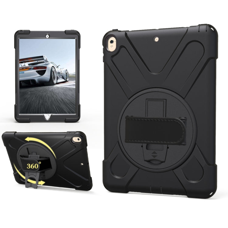 Per iPad Pro da 10,5 pollici con rotazione a 360 gradi PC + custodia protettiva in silicone con supporto e cinturino da polso, For iPad Pro 10.5 inch