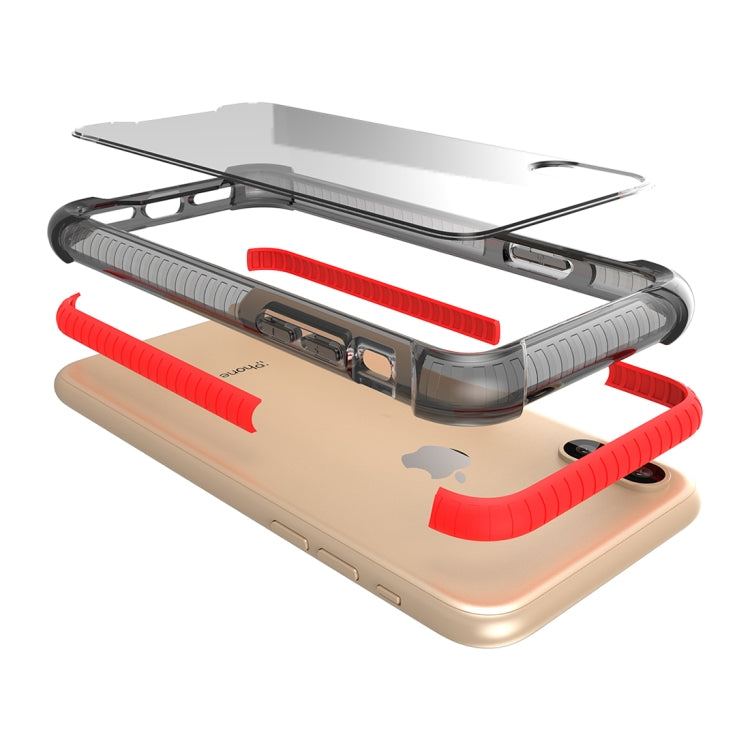 Per iPhone X / XS PC + Custodia protettiva con cover posteriore protettiva antigoccia in TPU