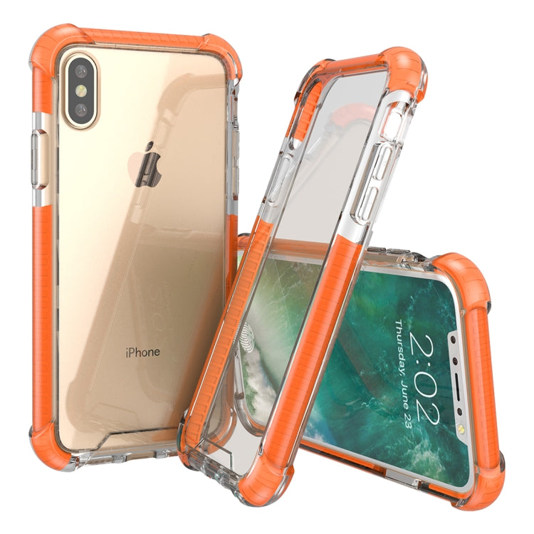 Per iPhone X / XS PC + Custodia protettiva con cover posteriore protettiva antigoccia in TPU