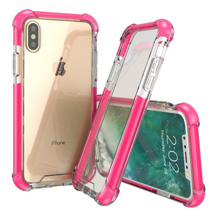 Per iPhone X / XS PC + Custodia protettiva con cover posteriore protettiva antigoccia in TPU