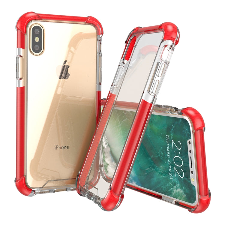 Per iPhone X / XS PC + Custodia protettiva con cover posteriore protettiva antigoccia in TPU