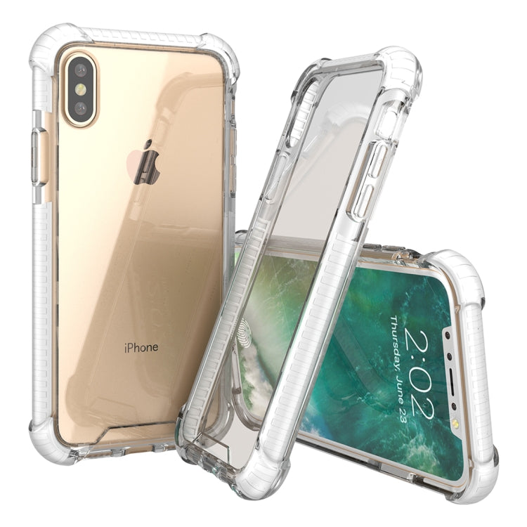 Per iPhone X / XS PC + Custodia protettiva con cover posteriore protettiva antigoccia in TPU