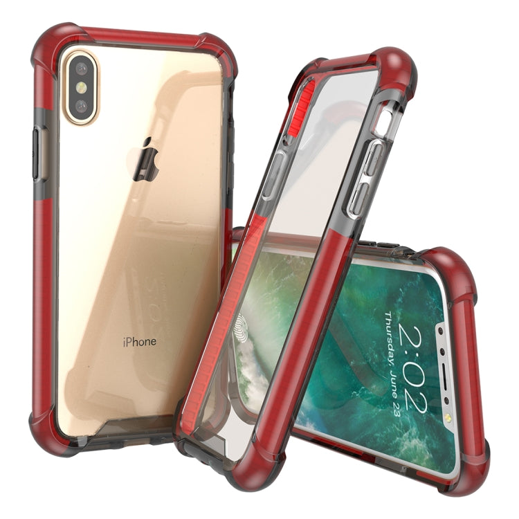 Per iPhone X / XS PC + Custodia protettiva con cover posteriore protettiva antigoccia in TPU