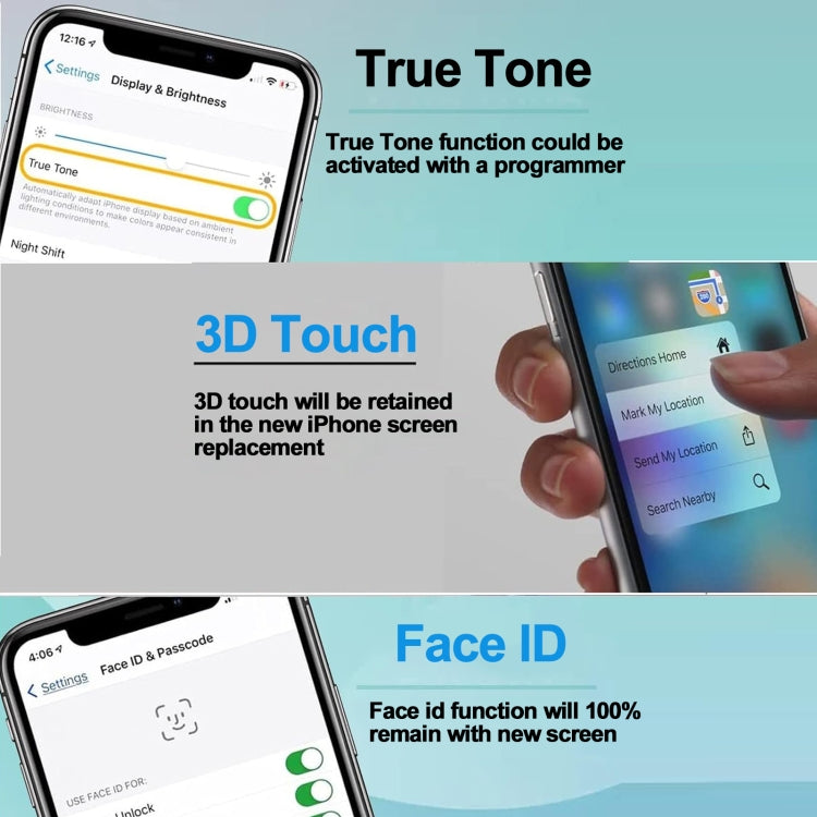 Schermo LCD originale in materiale OLED e digitalizzatore assemblaggio completo per iPhone XS Max, For iPhone XS Max (Original)
