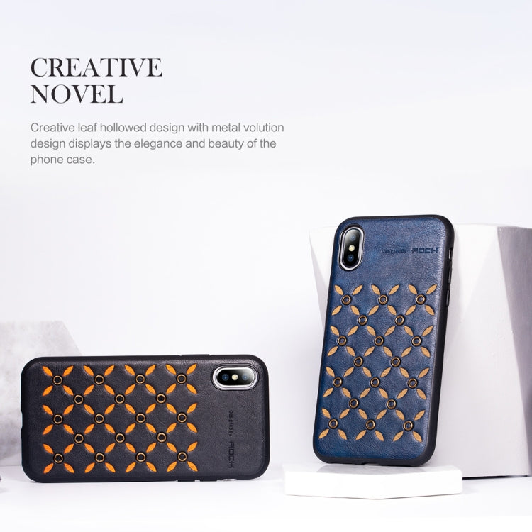 Per iPhone XR ROCK Origin Series Custodia protettiva in TPU + PU aziendale, For XR