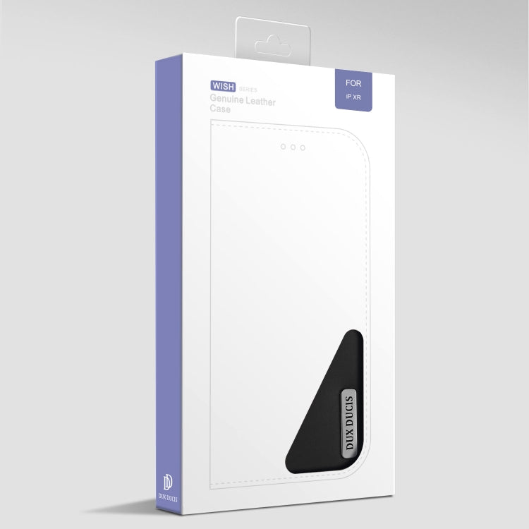 Per iPhone XR DUX DUCIS WISH serie TPU + PU + custodia in pelle con slot per carte e portafoglio, iPhone XR