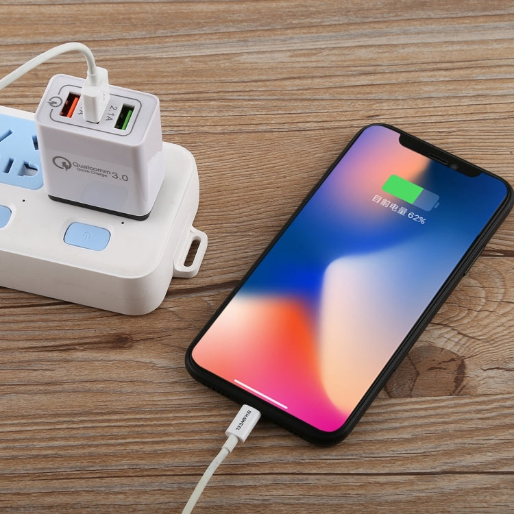 AR-QC-03 Caricatore da viaggio caricabatterie rapido con 3 porte USB 2.1A, presa USA, AR-QC-03 US, AR-QC-03 US Plug Blue