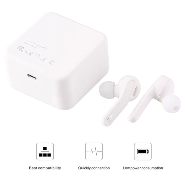 Auricolari stereo wireless T-88 TWS Bluetooth V5.0 con scatola di ricarica magnetica