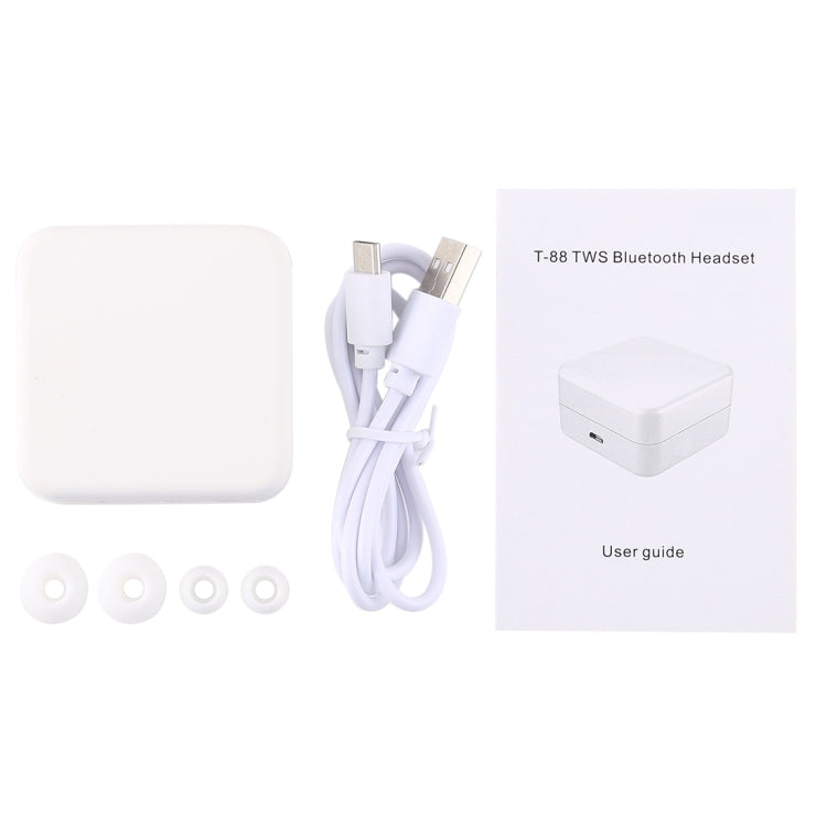 Auricolari stereo wireless T-88 TWS Bluetooth V5.0 con scatola di ricarica magnetica