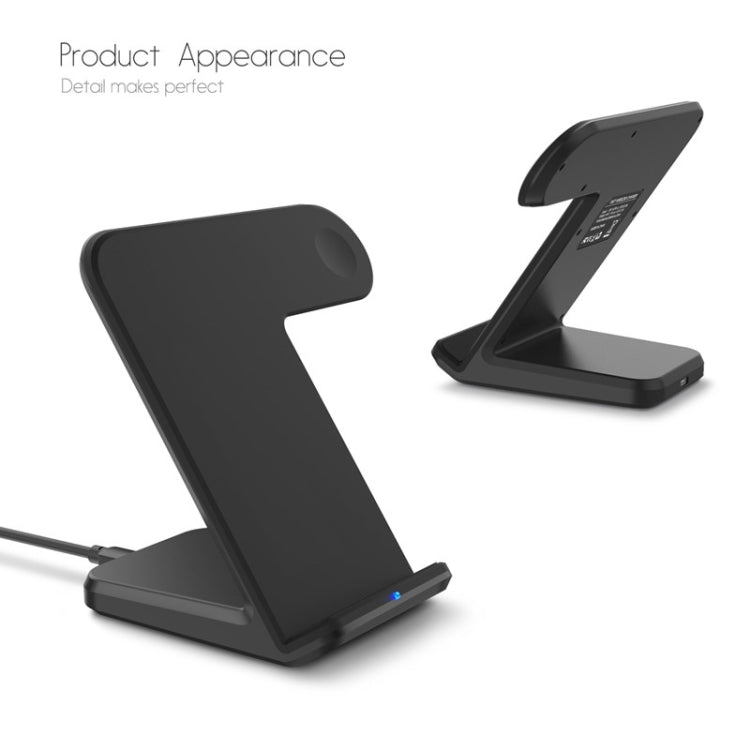 Caricabatterie wireless magnetico verticale F11 per ricarica QI di telefoni cellulari standard e serie Apple Watch