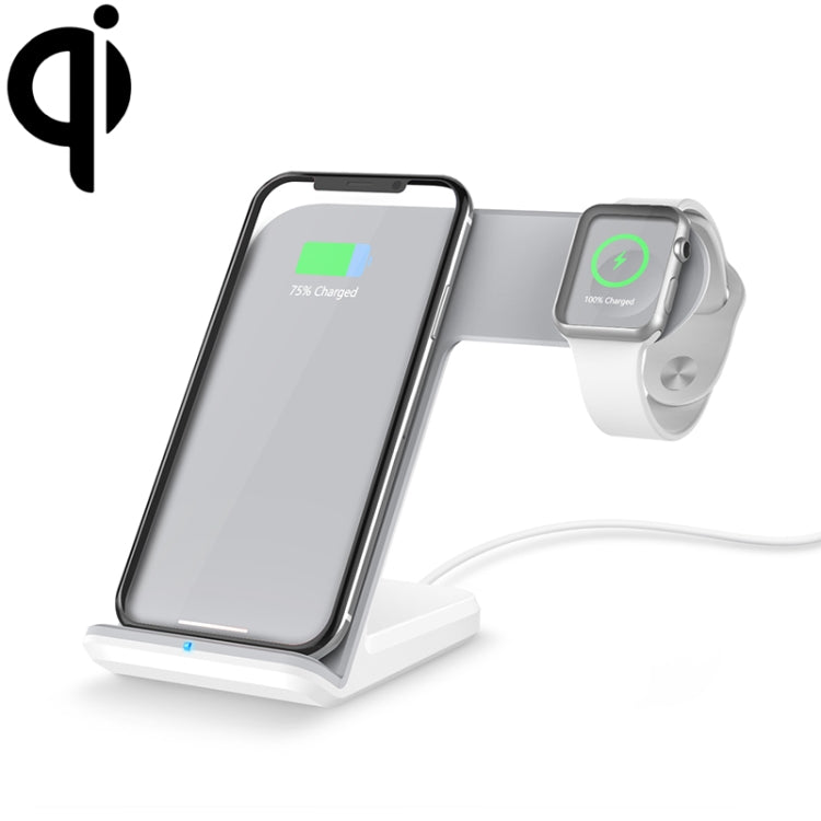 Caricabatterie wireless magnetico verticale F11 per ricarica QI di telefoni cellulari standard e serie Apple Watch