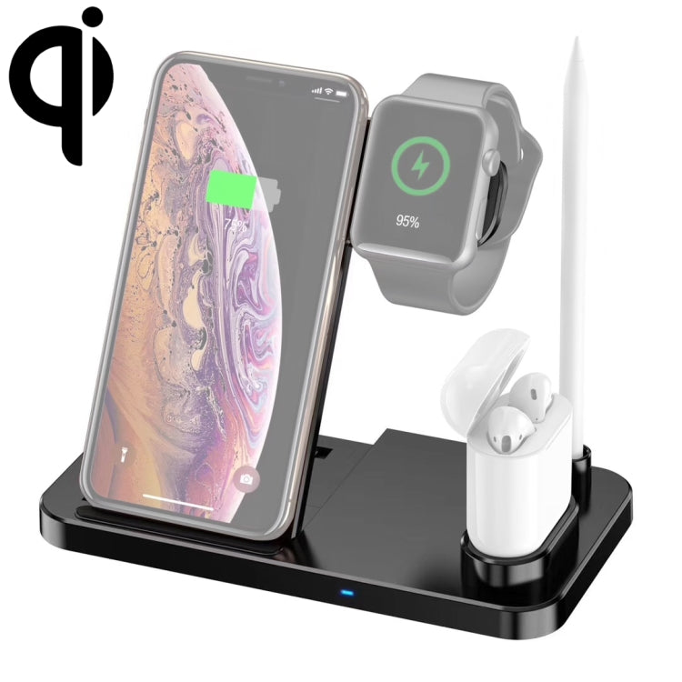 Caricabatterie wireless verticale W30 QI per telefoni cellulari, Apple Watch, AirPods e Apple Pencil, con supporto per telefono regolabile, W30