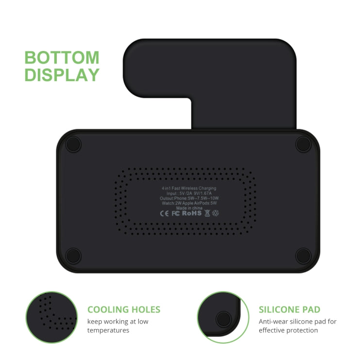 Caricabatterie wireless verticale W30 QI per telefoni cellulari, Apple Watch, AirPods e Apple Pencil, con supporto per telefono regolabile, W30