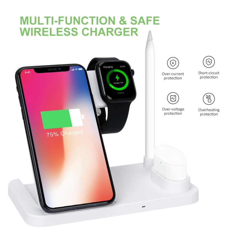 Caricabatterie wireless verticale W30 QI per telefoni cellulari, Apple Watch, AirPods e Apple Pencil, con supporto per telefono regolabile, W30