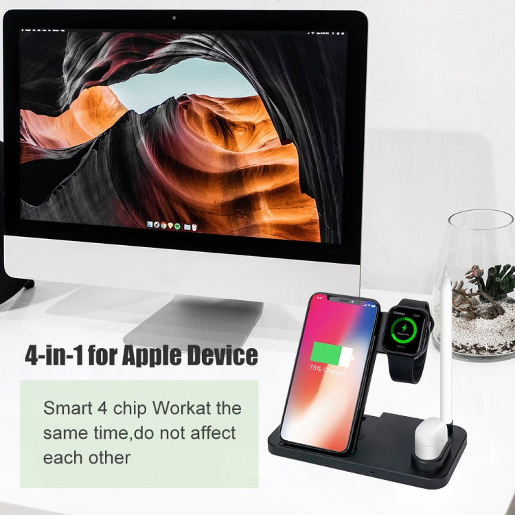 Caricabatterie wireless verticale W30 QI per telefoni cellulari, Apple Watch, AirPods e Apple Pencil, con supporto per telefono regolabile, W30