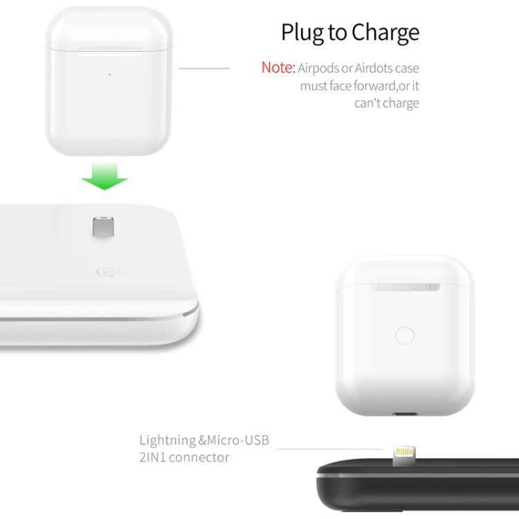 Caricabatterie wireless magnetico verticale Z5 QI per telefoni cellulari, Apple Watch e AirPods / Xiaomi Redmi AirDots, con luce ad anello tattile, Z5