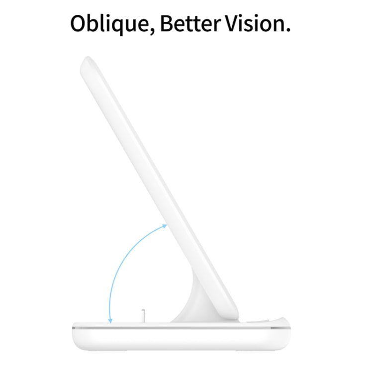Caricabatterie wireless magnetico verticale Z5 QI per telefoni cellulari, Apple Watch e AirPods / Xiaomi Redmi AirDots, con luce ad anello tattile, Z5