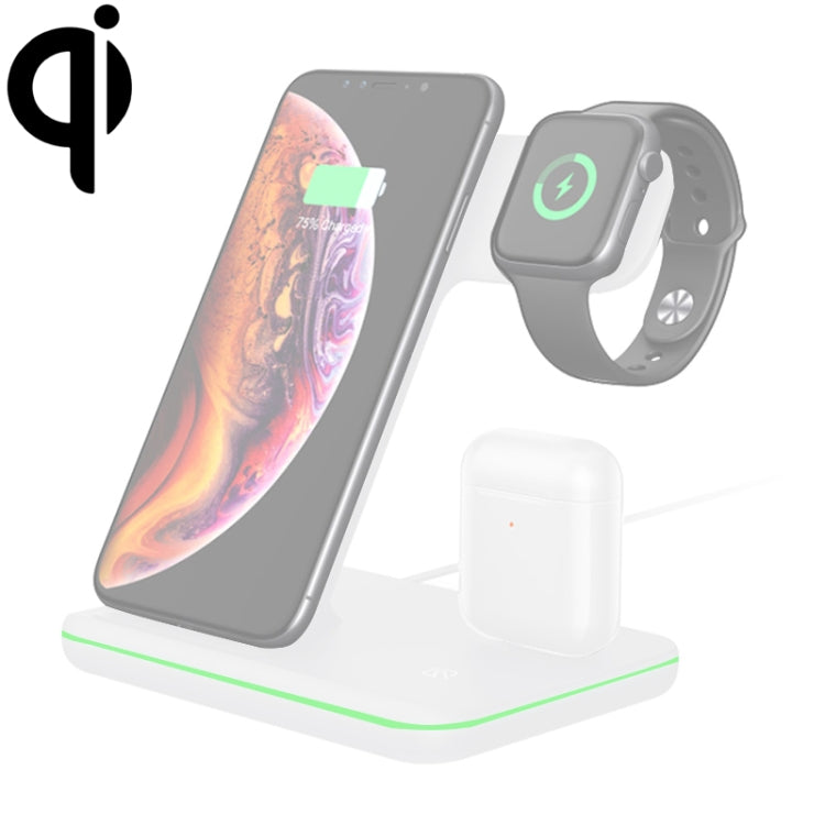 Caricabatterie wireless magnetico verticale Z5 QI per telefoni cellulari, Apple Watch e AirPods / Xiaomi Redmi AirDots, con luce ad anello tattile, Z5
