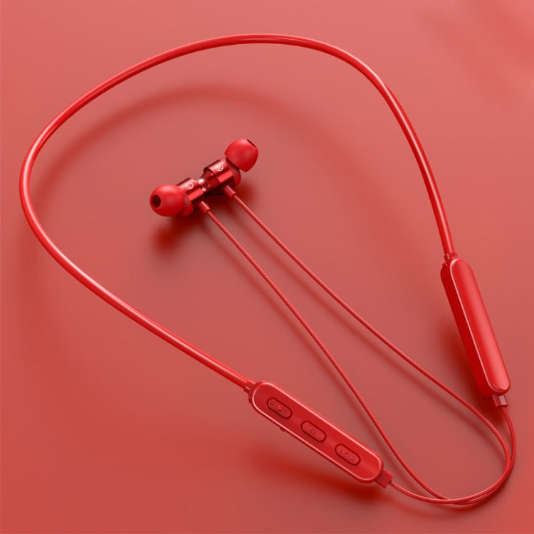 Auricolare sportivo Bluetooth da collo con filo tondo Bluetooth 5.1 con funzione magnetica, Black, Red, Sky Blue, White