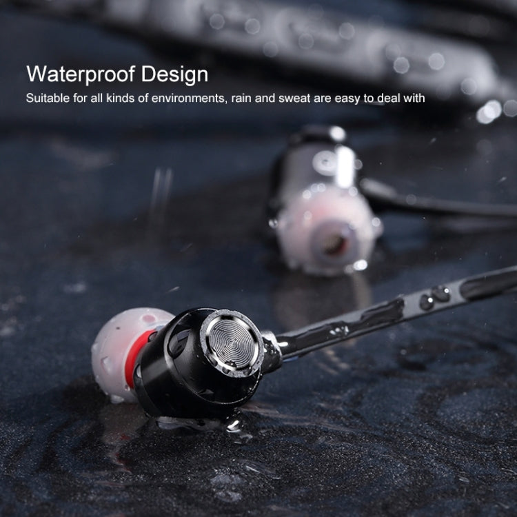 Auricolare sportivo Bluetooth da collo con filo tondo Bluetooth 5.1 con funzione magnetica, Black, Red, Sky Blue, White