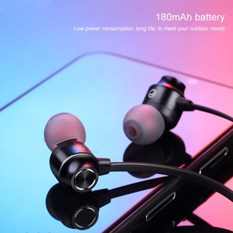 Auricolare sportivo Bluetooth da collo con filo tondo Bluetooth 5.1 con funzione magnetica, Black, Red, Sky Blue, White
