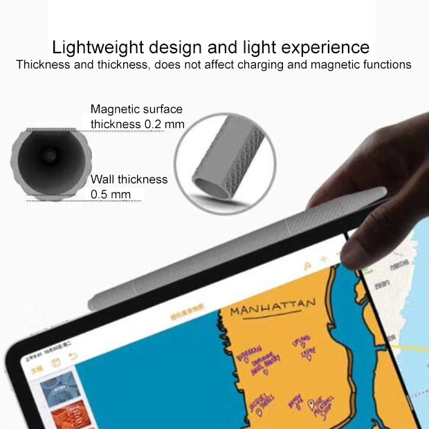 Custodia protettiva antiurto in gel di silice con penna stilo per Apple Pencil 2