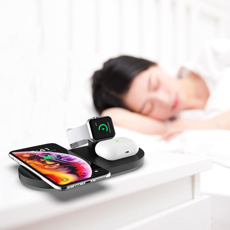A04 Caricabatterie wireless standard Qi multifunzione 3 in 1 per telefoni cellulari, iWatch e AirPods