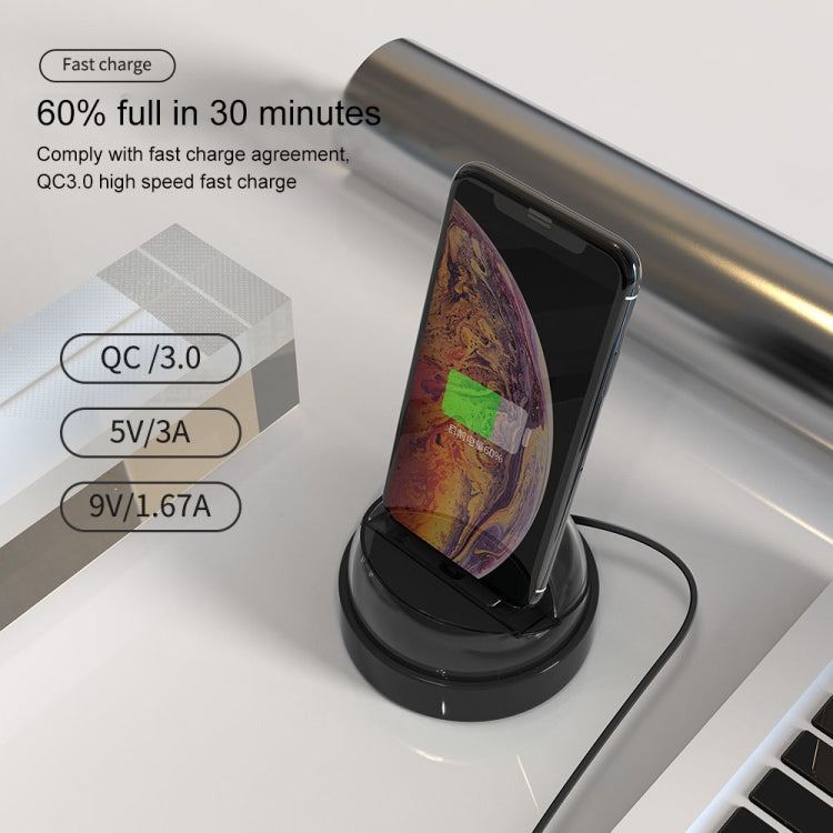 XBX-018 Supporto di ricarica per telefono multifunzione 8 pin + USB-C / Type-C + Micro USB 3 in 1