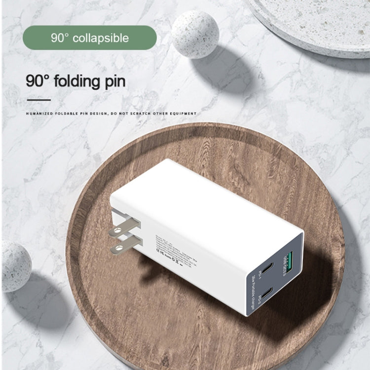 WLX-X3 Caricatore USB multifunzione portatile pieghevole da 36 W a 90 gradi, presa americana
