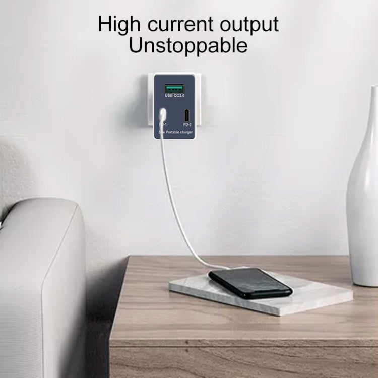 WLX-X3 Caricatore USB multifunzione portatile pieghevole da 36 W a 90 gradi, presa americana