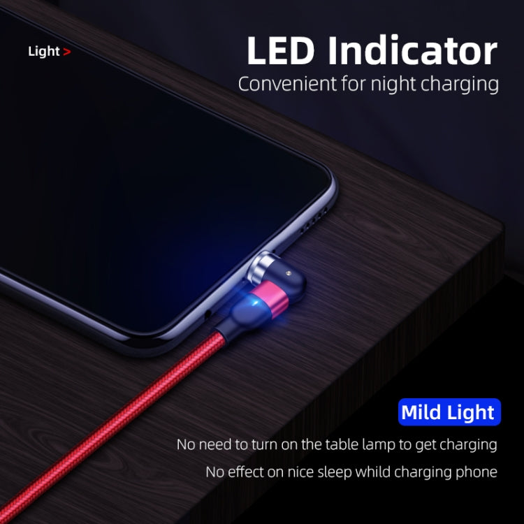 Cavo di ricarica magnetico girevole intrecciato in nylon da USB a 8 pin da 1 m 2 A, 1m 8 Pin