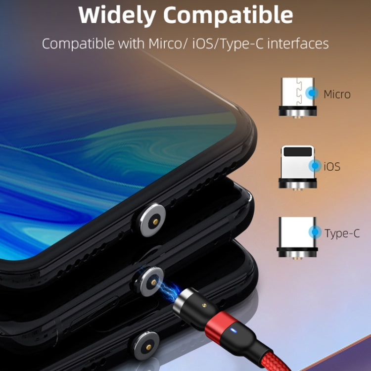 Cavo di ricarica magnetico girevole intrecciato in nylon da USB a 8 pin da 1 m 2 A, 1m 8 Pin