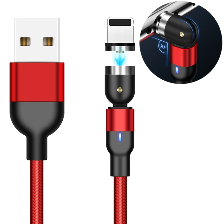 Cavo di ricarica magnetico girevole intrecciato in nylon da USB a 8 pin da 1 m 2 A, 1m 8 Pin