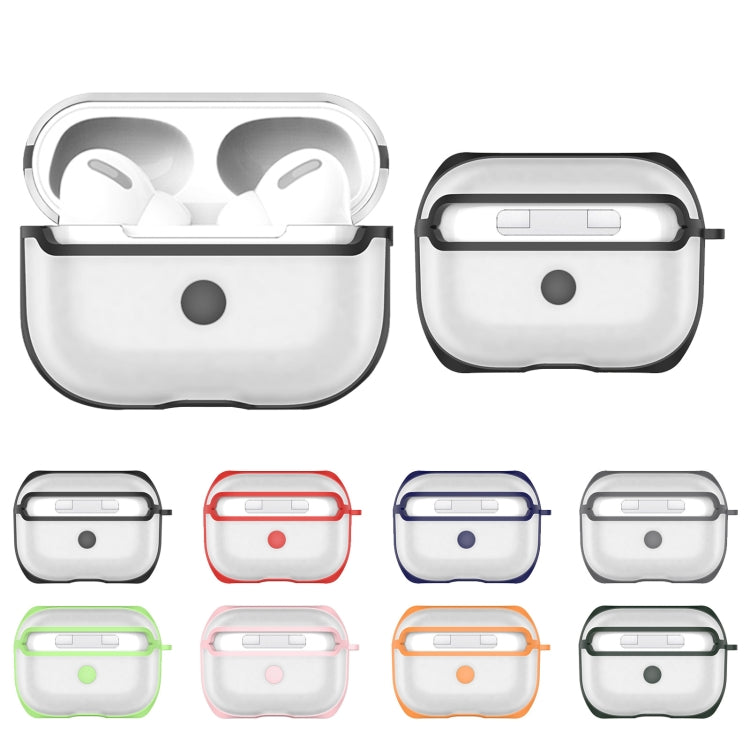 APC001 Per AirPods Pro PC + custodia protettiva trasparente per auricolari in TPU con gancio