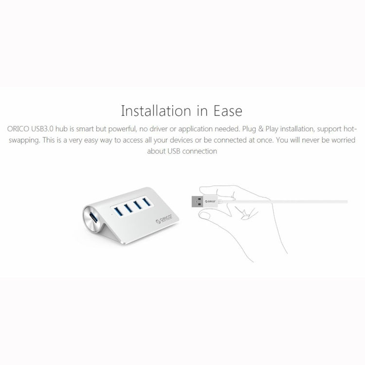 HUB ORICO M3H4-V1 in lega di alluminio 4 porte USB 3.0, M3H4-V1