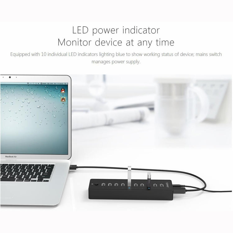 HUB ORICO P10-U2-V1 10 porte USB 2.0, USB 2.0