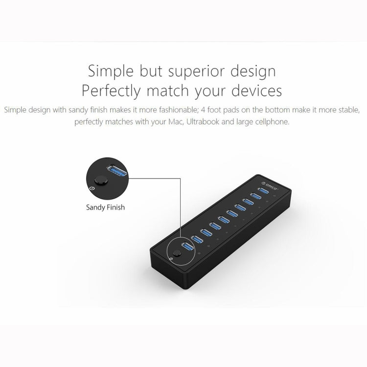 HUB ORICO P10-U3-V1 10 porte USB 3.0, USB 3.0