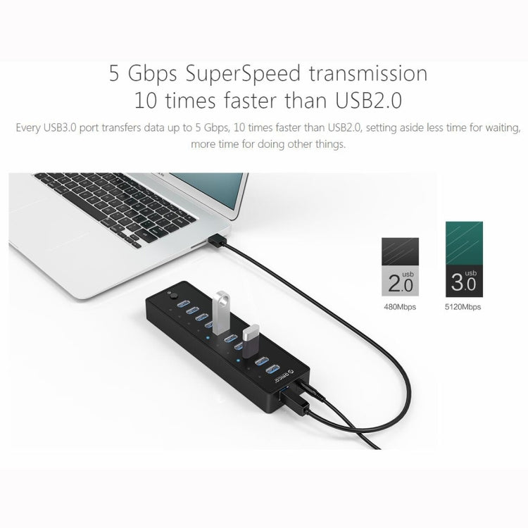 HUB ORICO P10-U3-V1 10 porte USB 3.0, USB 3.0