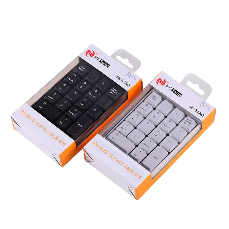 MC Saite SK-51AG Tastiera numerica wireless USB 2 in 1 2.4G e mini calcolatrice per PC desktop portatile, SK-51AG