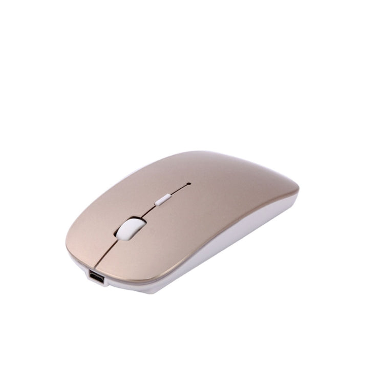 MC-008 Mouse wireless con ricarica della batteria Bluetooth 3.0 per laptop e telefoni cellulari con sistema Android, MC-008 (White), MC-008 (Gold)