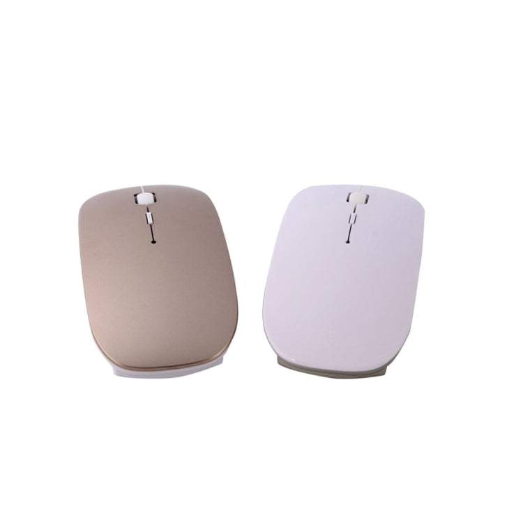 MC-008 Mouse wireless con ricarica della batteria Bluetooth 3.0 per laptop e telefoni cellulari con sistema Android, MC-008 (White), MC-008 (Gold)
